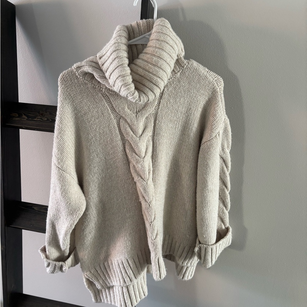 Anthropologie Pilcro CABLEKNIT Turtleneck